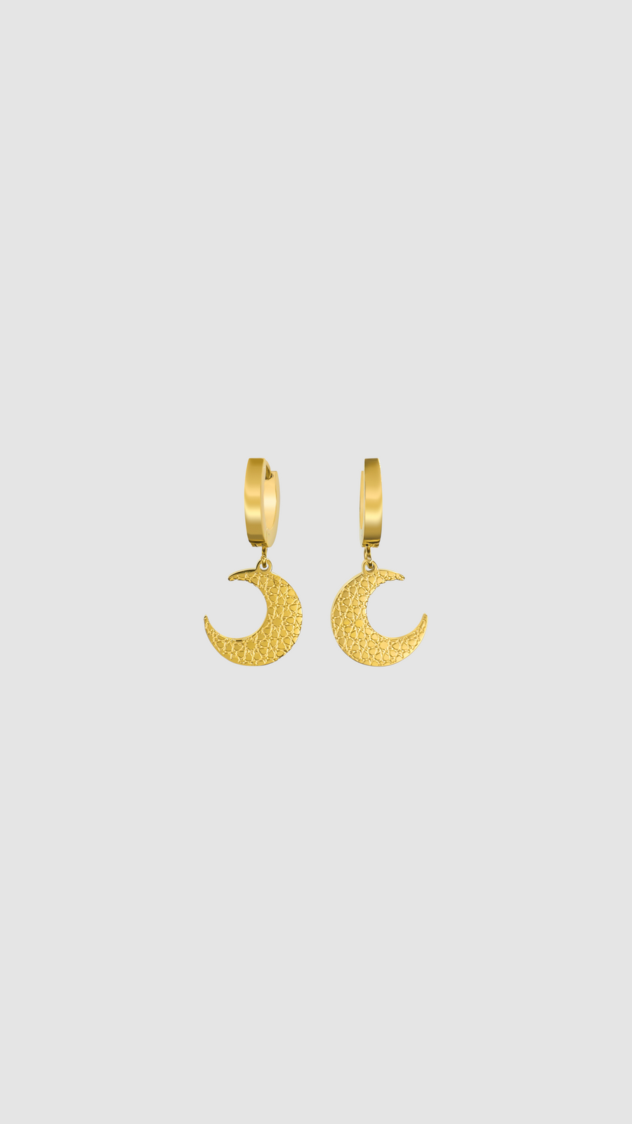 Crescent stud earrings