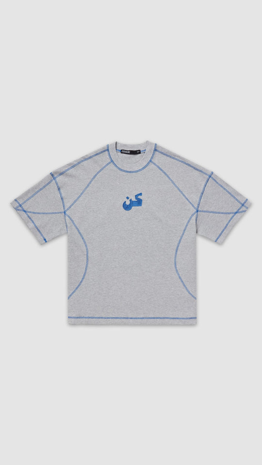 'BE' CONTRAST STITCH TEE