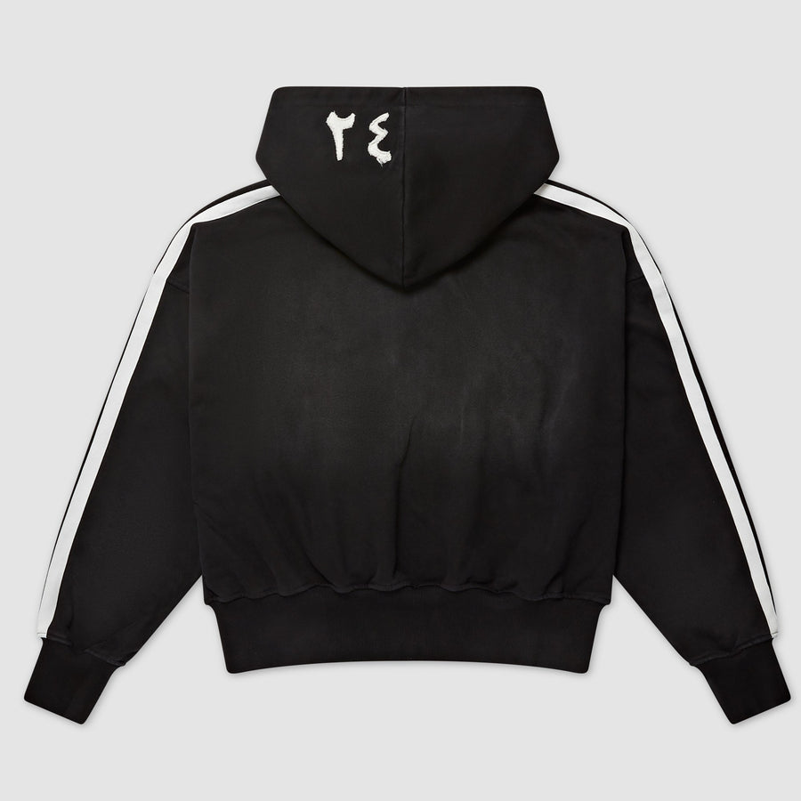 BLACK TRACKLINE ZIP UP - Zidouri