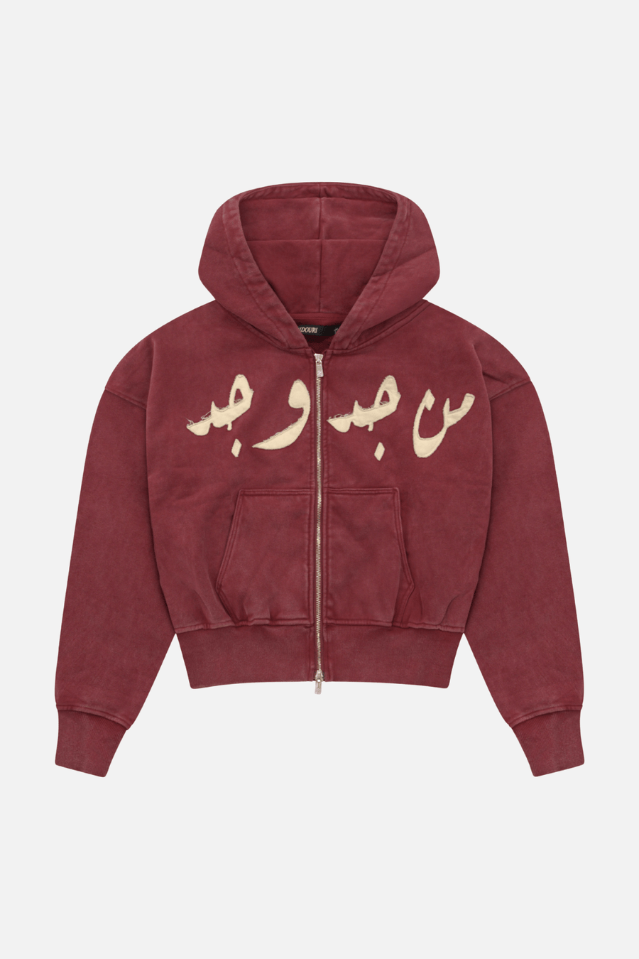 BURGUNDY PATCHWORK ZIP UP - Zidouri