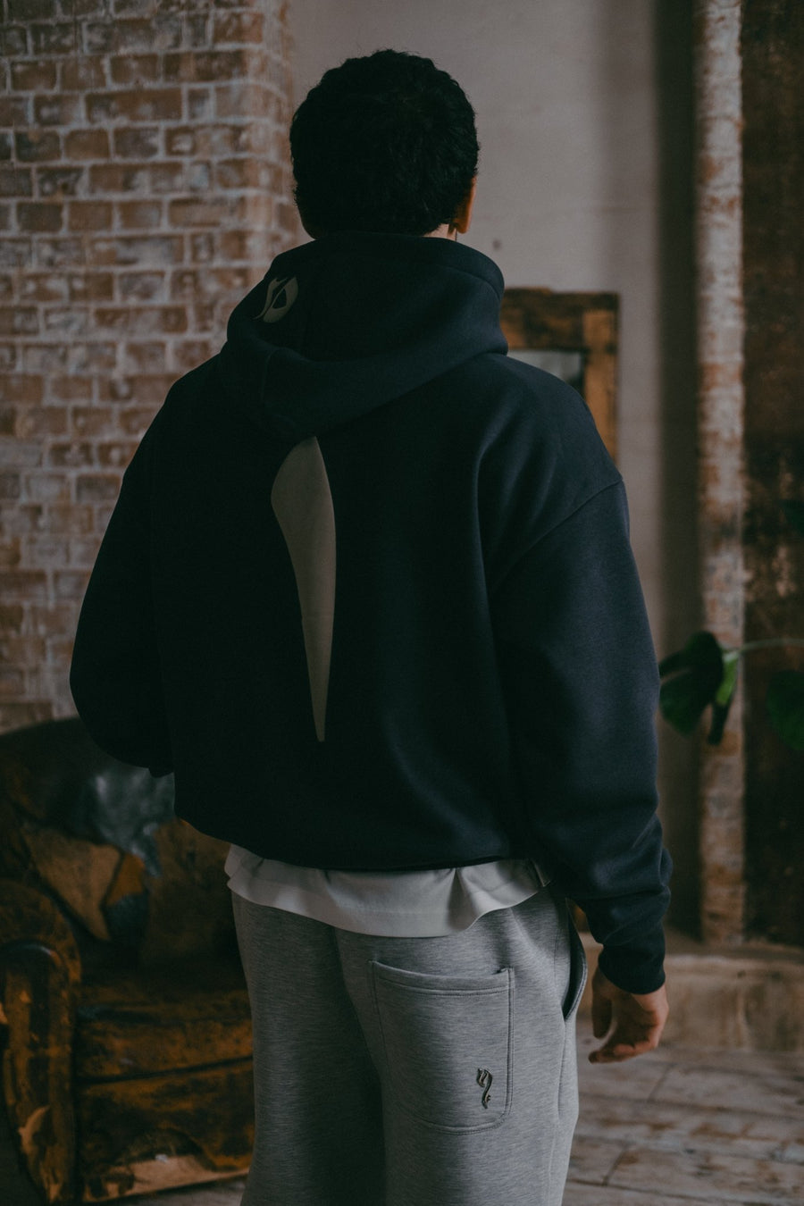 INK GREY HOODIE - Zidouri