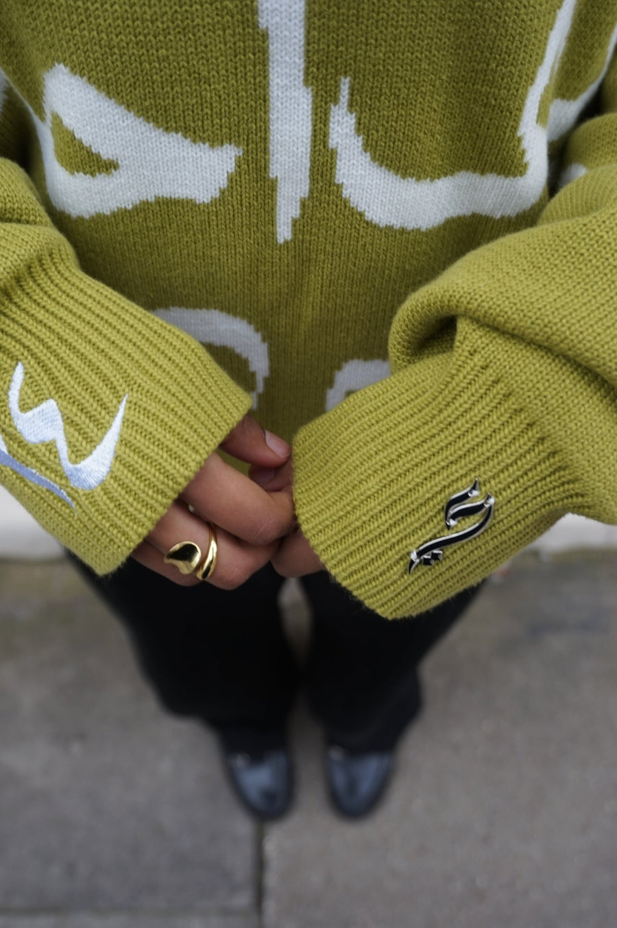 LIME 'A7LAM' KNIT SWEATER - Zidouri