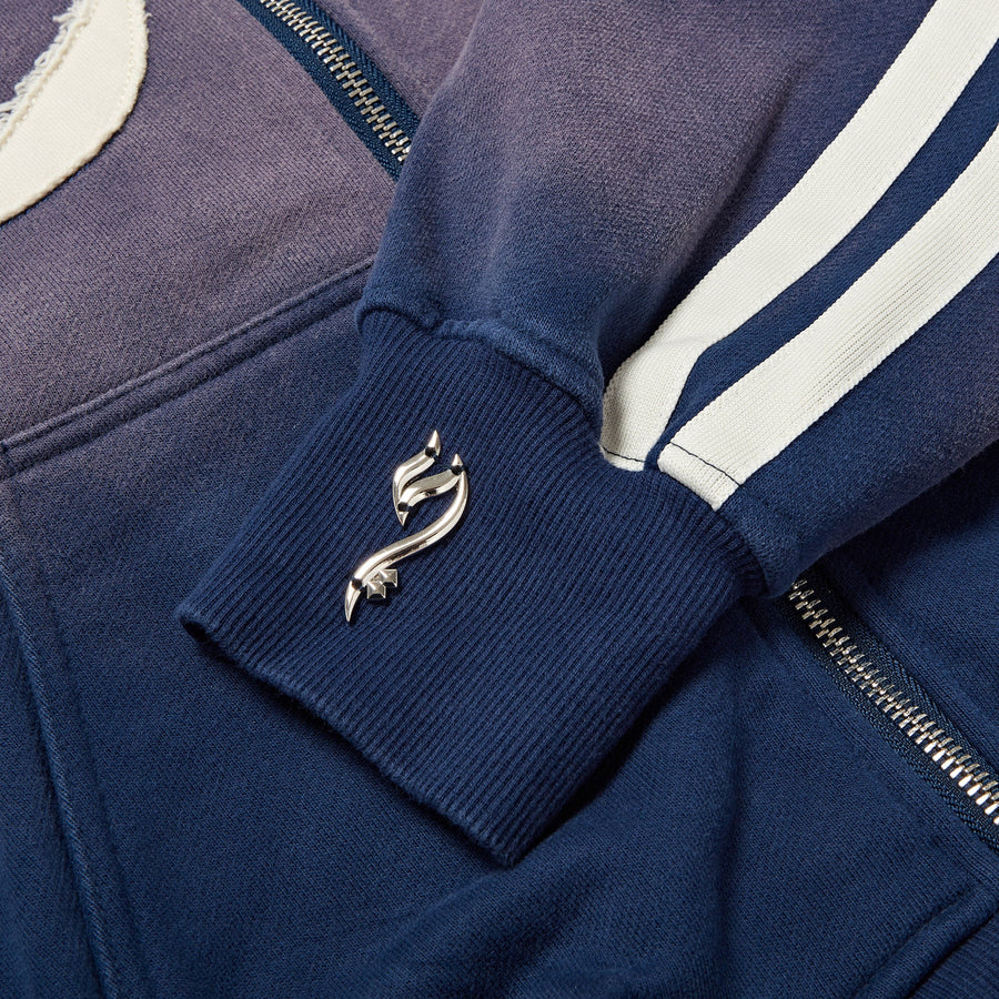 NAVY TRACKLINE ZIP UP - Zidouri