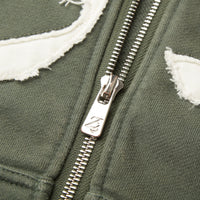 PRE-ORDER ] KHAKI PATCHWORK ZIP UP – Zidouri